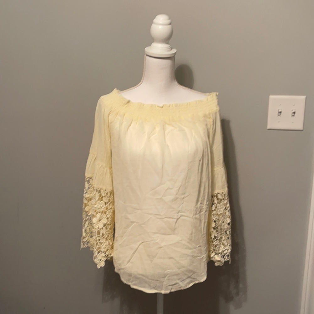 Ivory Bell Sleeve Blouse